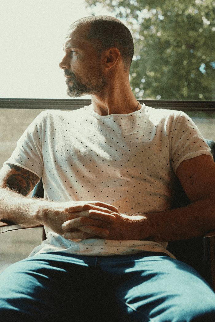 Men's Brolin Raw Neck Crew Dot Print Tee - view 4