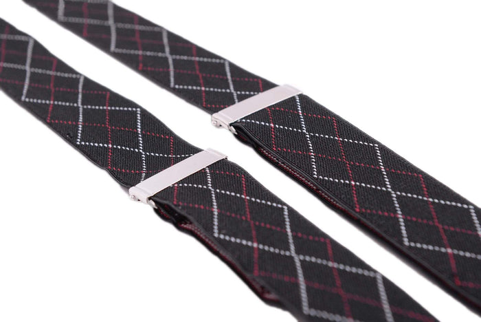 Ariston Suspenders Mens Button Black Leather Braces Adjustable Y Back Suspenders Xlong Available