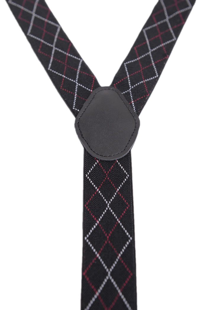 Ariston Suspenders Mens Button Black Leather Braces Adjustable Y Back Suspenders Xlong Available