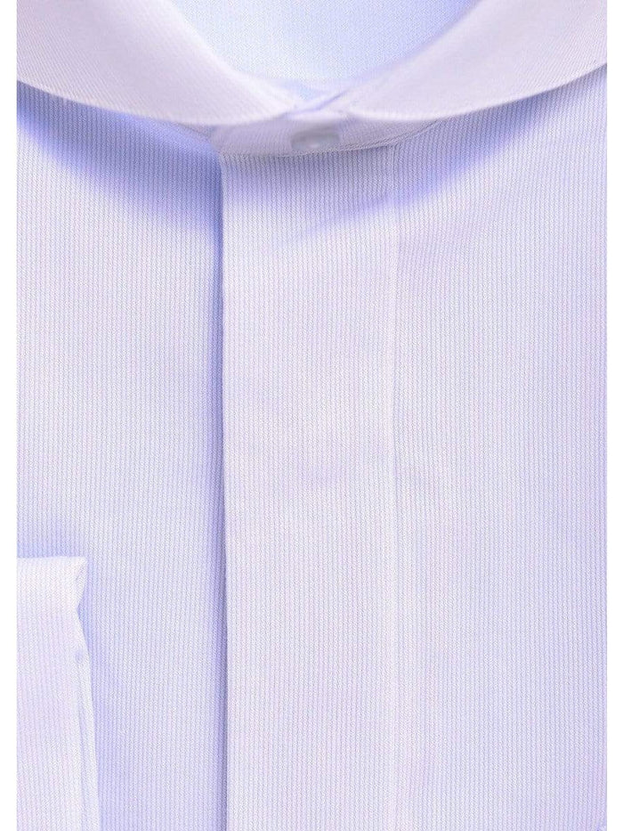 Modena SHIRTS Mens Classic Fit Light Blue Cutaway Collar French Cuff Cotton Blend Dress Shirt