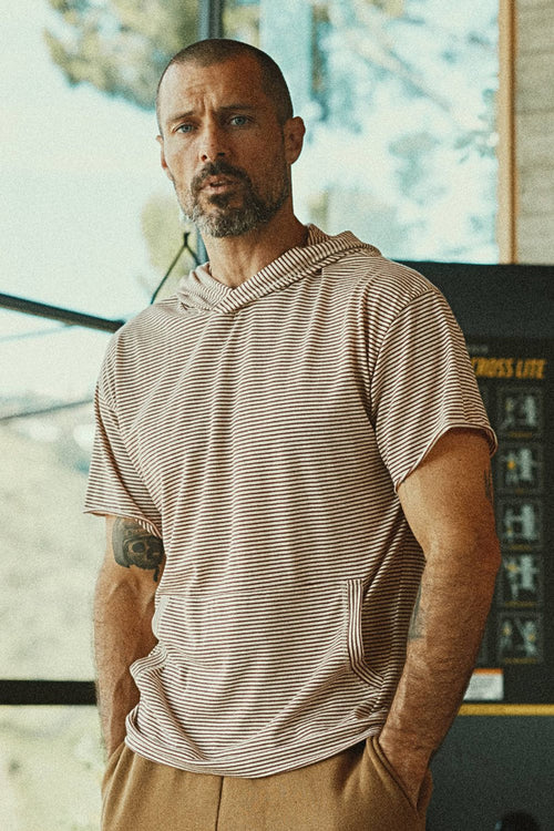 Men's Cotton Jersey Tee Kangaroo Pocket Hoodie