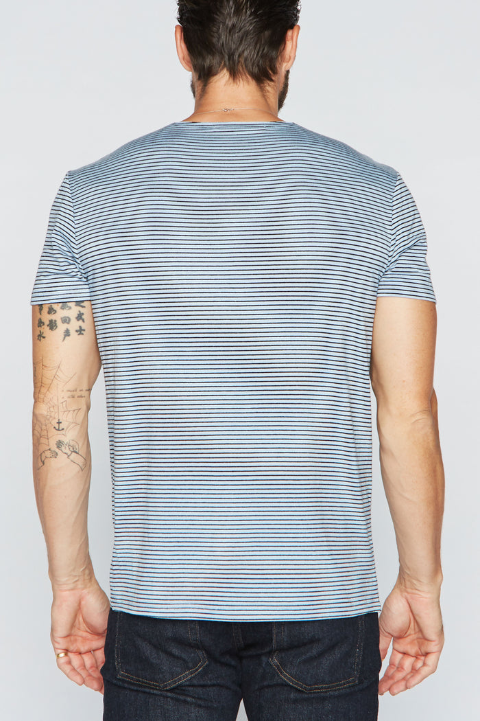 Men's Sailor Pocket Stripe Tee - Blue/Black - view 3