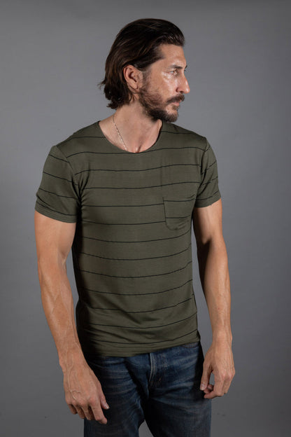 Green/Black Thin Stripe / XS