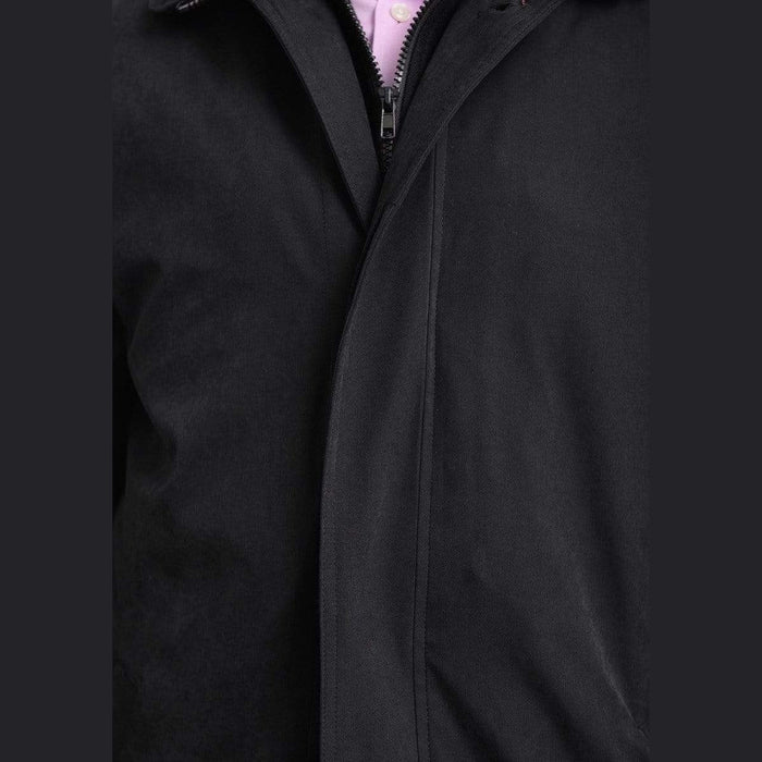 Cianni Cellini Dress Coats Men's Rain-proof Iconic Black Trench Coat Jacket With Removable Liner