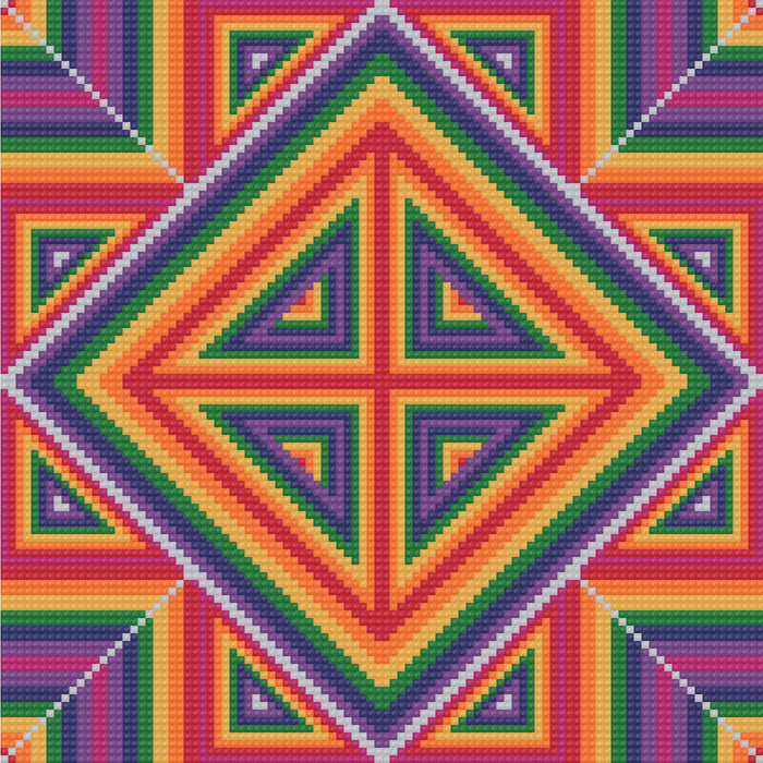 Metallic Geometry | 100% Special Drill | Pixel Charted