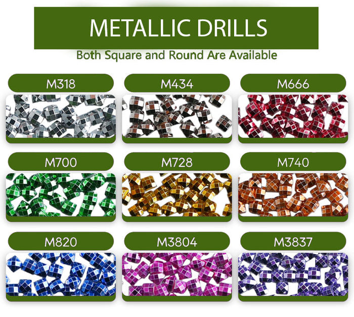Metallic Geometry | 100% Special Drill | Pixel Charted