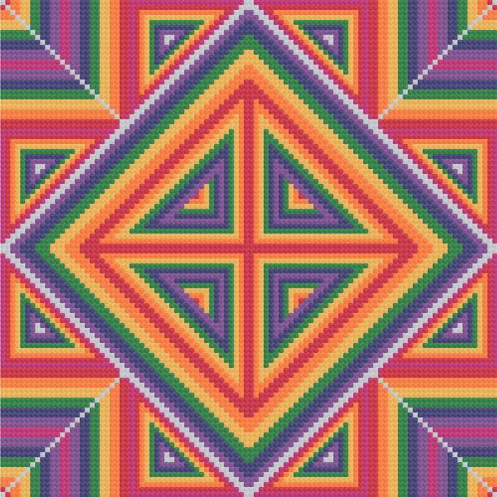 Metallic Geometry | 100% Special Drill | Pixel Charted