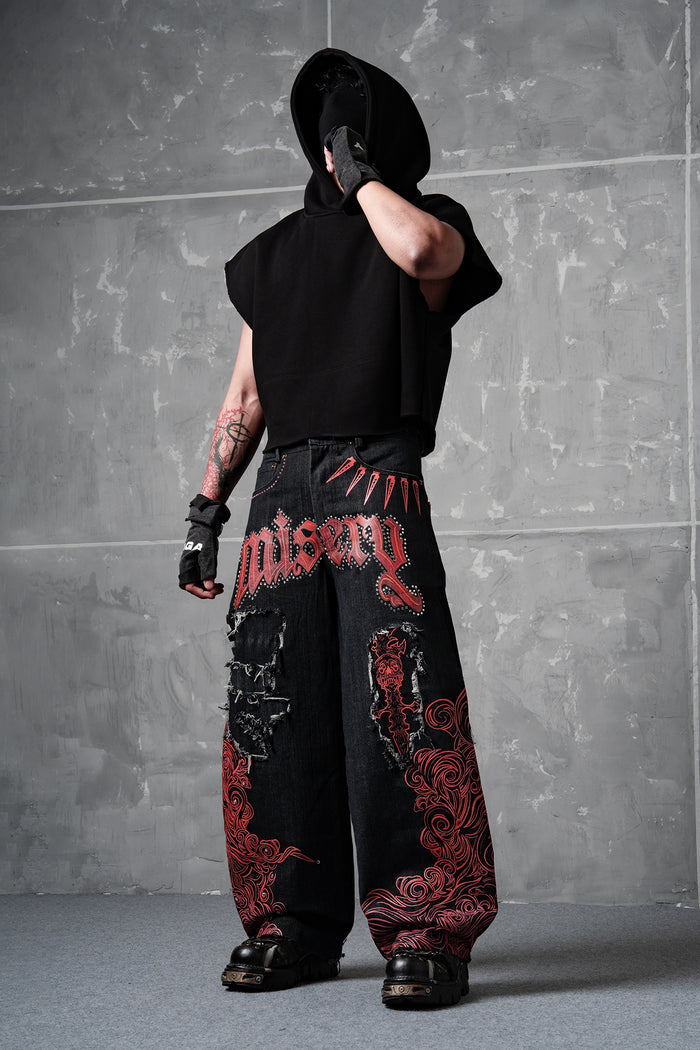 Misery - Distressed Japanese Pants
