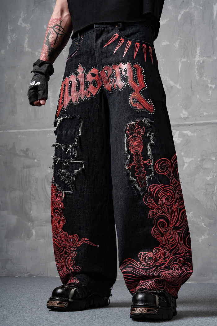 Misery - Distressed Japanese Pants