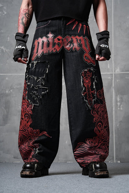 Misery - Distressed Japanese Pants