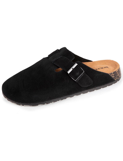 Mules sabots cuir Homme Noir