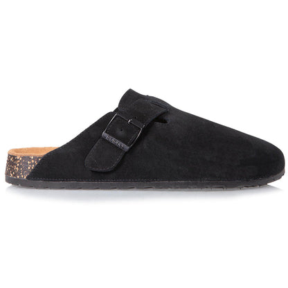 Mules sabots cuir Homme Noir