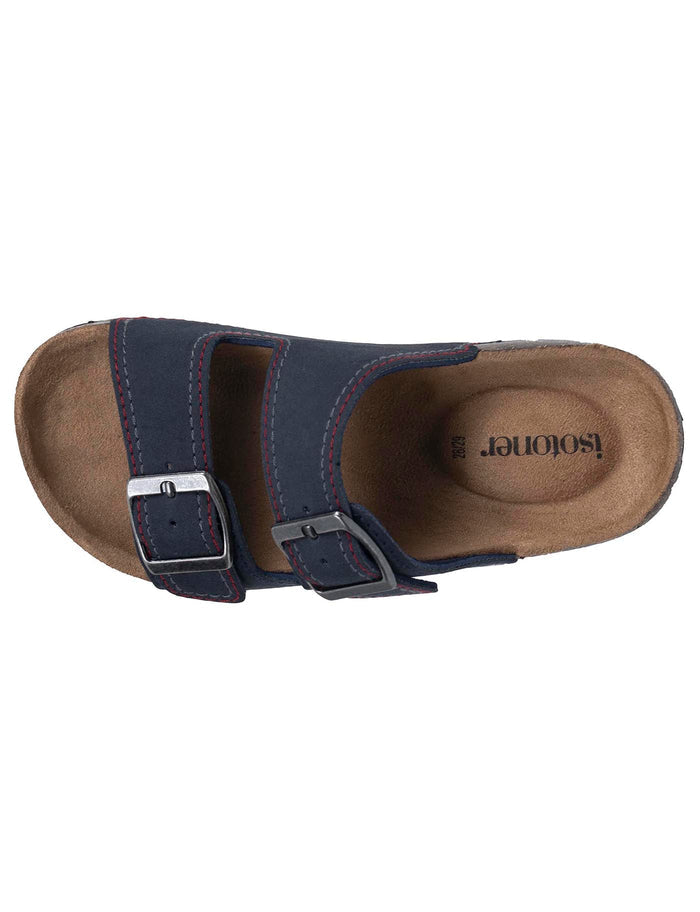 Mules sandales Enfant double bride Marine