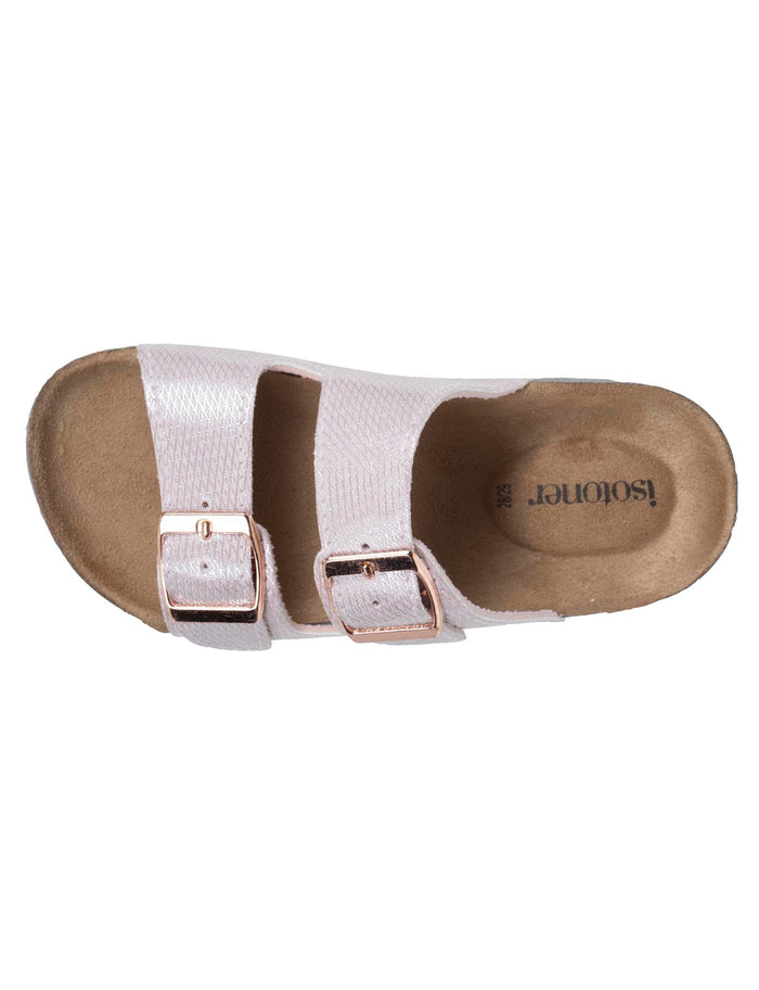 Mules sandales Enfant double bride Rose