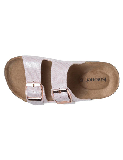 Mules sandales Enfant double bride Rose