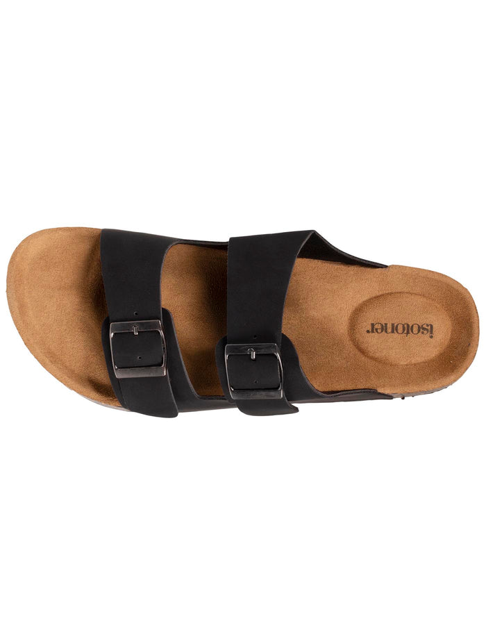 Mules sandales Homme double bride Noir