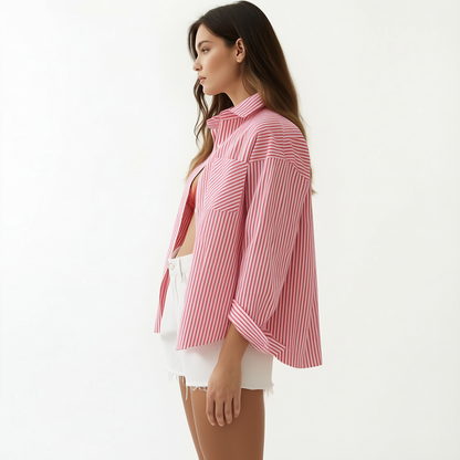Gracey Oversized Seersucker Shirt