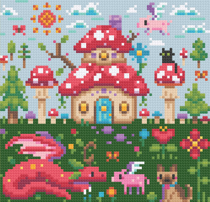 Mushroom Cottage | Pixel Charted