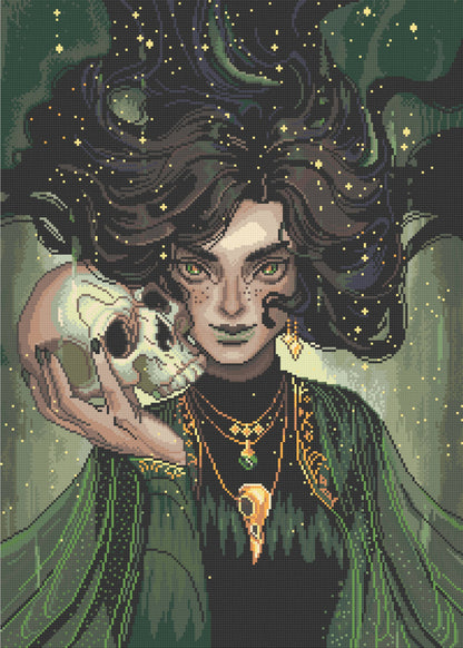 Necromancer | Pixel Charted | Ready To Ship