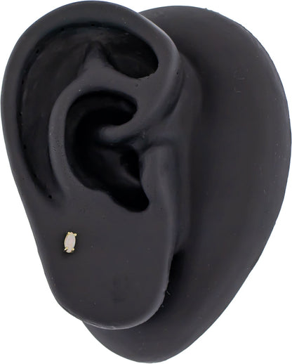 Noelle - 14Kt Gold Threadless End - Khrysos Jewelry