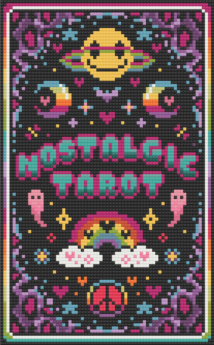 Nostalgic Tarot | Pixel Charted | Back | Ready To Ship