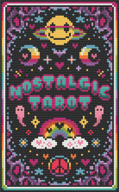 Nostalgic Tarot | Pixel Charted | Back | Ready To Ship