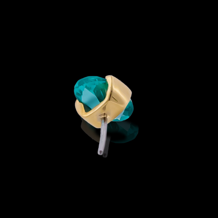 Nura - 18kt Gold Threadless End - Khrysos Jewelry