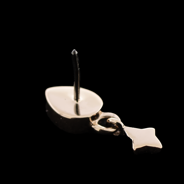 Oceanica- 14KT Gold Threadless End - Khrysos Jewelry