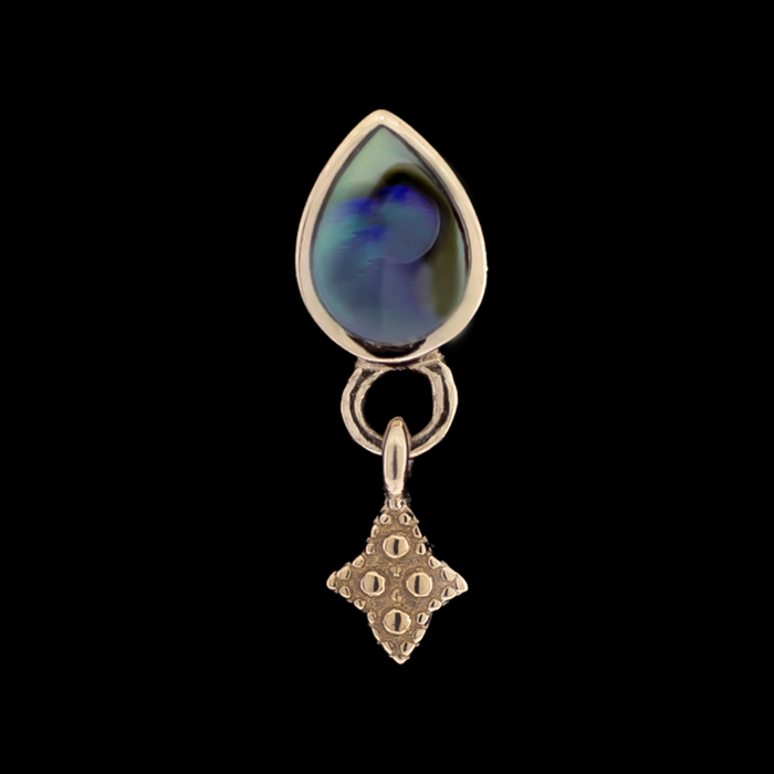 Oceanica- 14KT Gold Threadless End - Khrysos Jewelry
