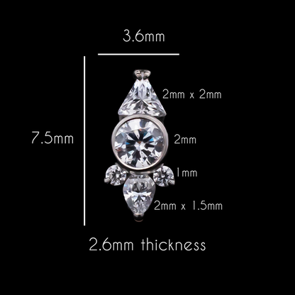 Odette - 16G Internally Threaded End - Khrysos Jewelry