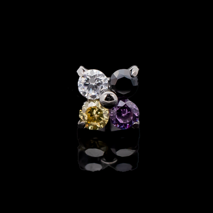 16G (1.2mm) / Clear/Yellow/Tanzanite/Black - Non Binary