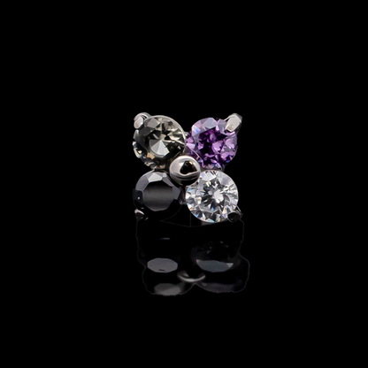 16G (1.2mm) / Clear/Tanzanite/Black/Black Diamond - Asexual