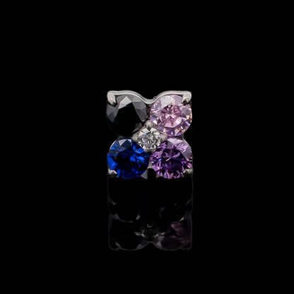 16G (1.2mm) / Pink/Clear/Tanzanite/Black/Sapphire - Gender Fluid