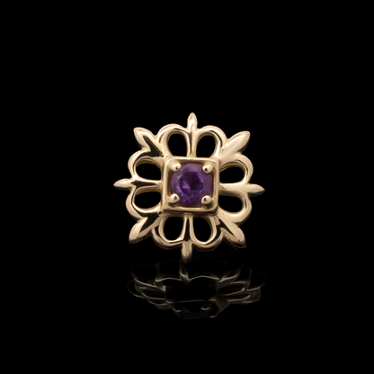 Olivia - 18kt Gold Threadless End - Khrysos Jewelry
