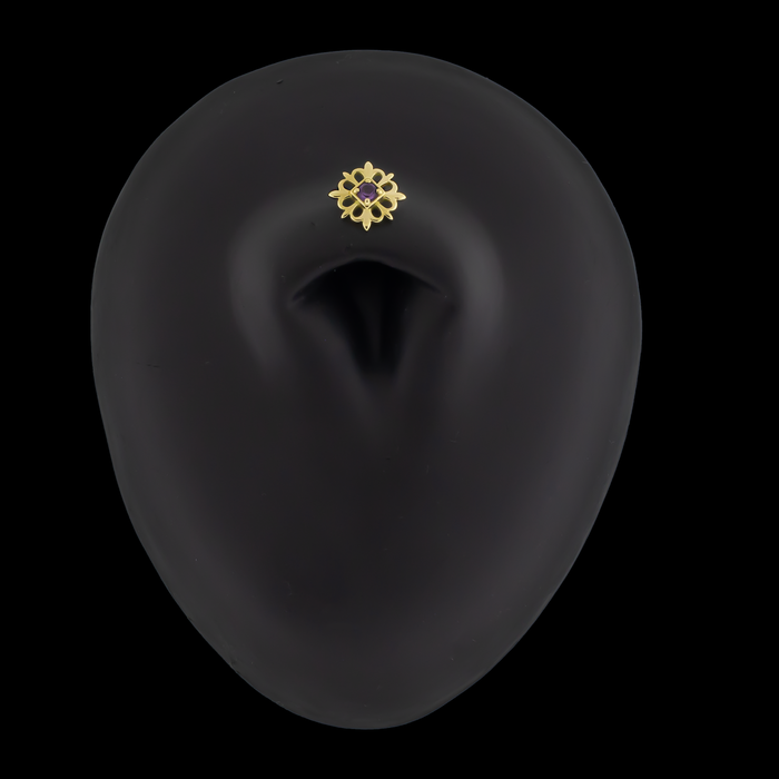 Olivia - 18kt Gold Threadless End - Khrysos Jewelry