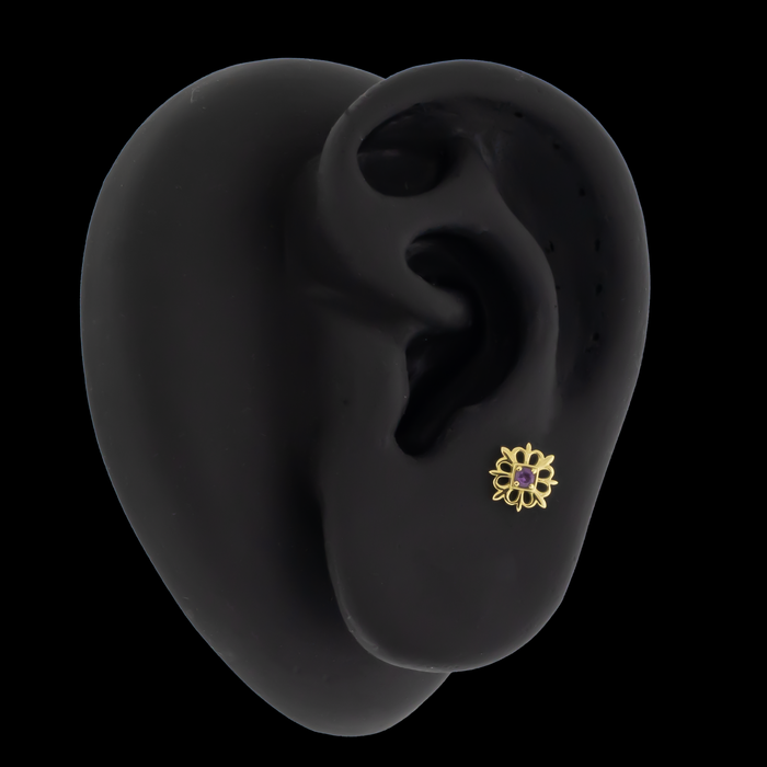 Olivia - 18kt Gold Threadless End - Khrysos Jewelry