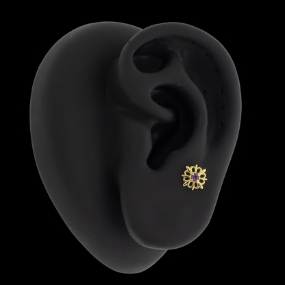 Olivia - 18kt Gold Threadless End - Khrysos Jewelry