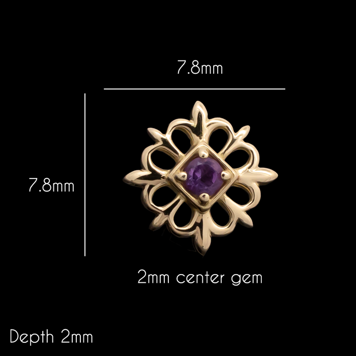 Olivia - 18kt Gold Threadless End - Khrysos Jewelry