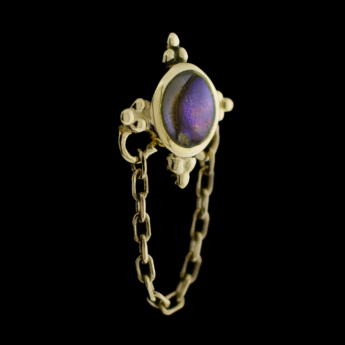 Opulenza- 14KT Gold Threadless End - Khrysos Jewelry