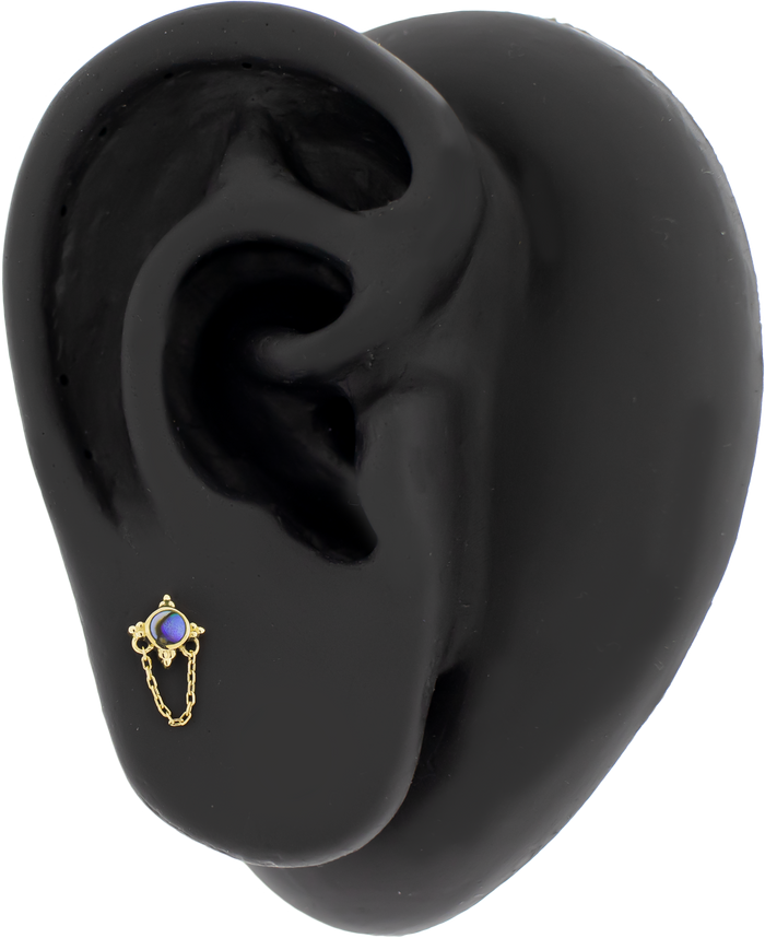 Opulenza- 14KT Gold Threadless End - Khrysos Jewelry