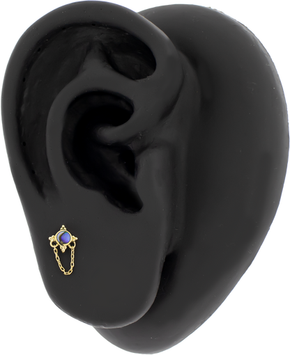 Opulenza- 14KT Gold Threadless End - Khrysos Jewelry