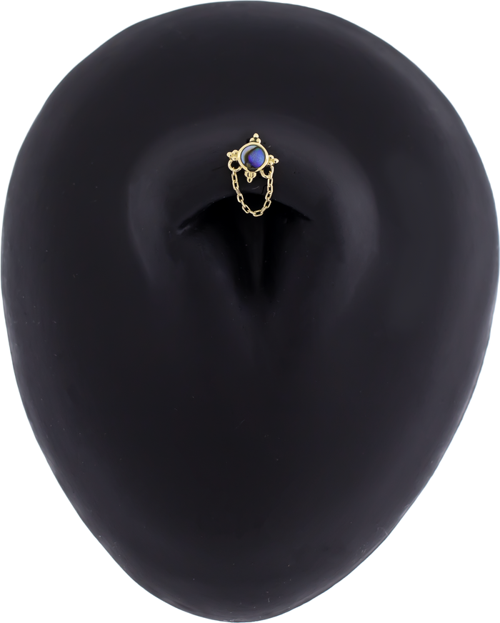 Opulenza- 14KT Gold Threadless End - Khrysos Jewelry