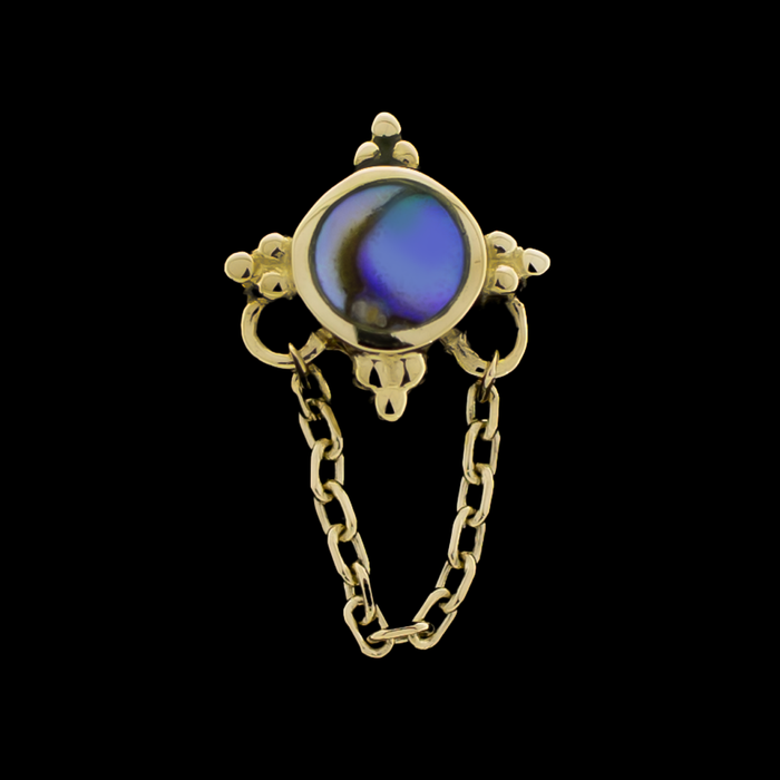 Opulenza- 14KT Gold Threadless End - Khrysos Jewelry