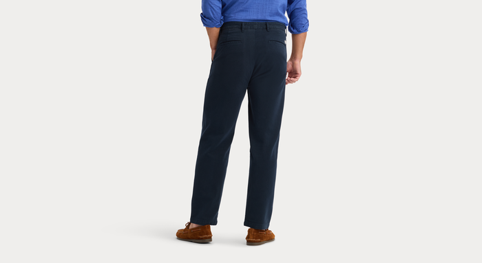 View of model wearing Navy Blazer Original Chino Pants, Relaxed Taper Fit.