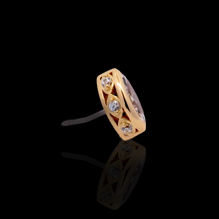 Orlina - 18kt Gold Threadless End - Khrysos Jewelry
