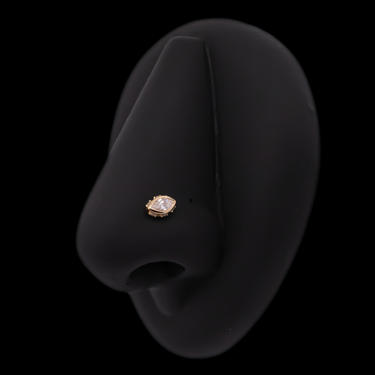 Orlina - 18kt Gold Threadless End - Khrysos Jewelry