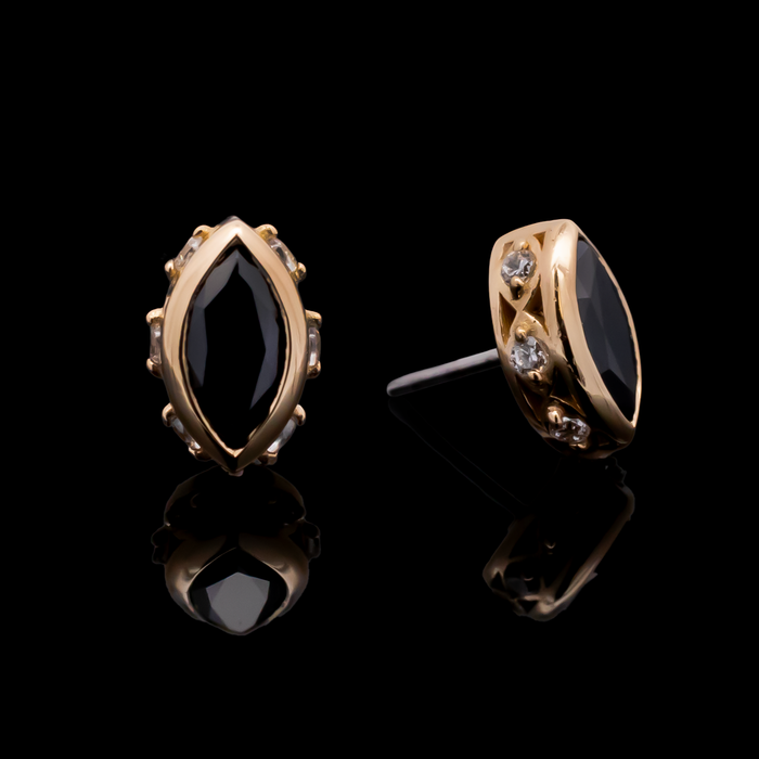Orlina - 18kt Gold Threadless End - Khrysos Jewelry
