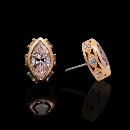 Orlina - 18kt Gold Threadless End - Khrysos Jewelry