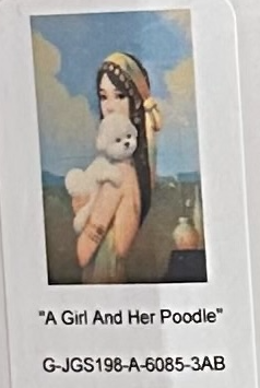 "A Girl And Her Poodle" SQ-60x85-AB