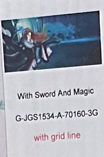 "With Sward And Magic" SQ-70x160-G-gridlines